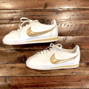 Nike Cortez Gokd and White
